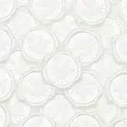 Andotopee 50pcs Botanical Rosemary Wax Seal Stickers, Pearl White, Self-Adhesive, Real Wax, Indoor Use, Floral Pattern, Single Use, Waterproof, Perfect for Scrapbook, Envelopes, Cards, Gift Wrapping