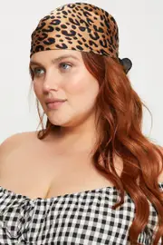 Multi Colour Plus Leopard Print Scarf