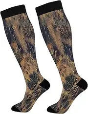 [Caihoyu] Compression Stockings For Women & Men Knee High Compression Socks Support for Sport Running Hiking Fitness Casual at Home