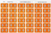 Avery Lateral Filing O Side Tab Colour Coding Labels, Orange, 25 x 38 mm, 180 Labels (43315)