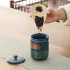 with Canister Kungfu Tea Set with Proctive Box Porcelain Teaware Camping