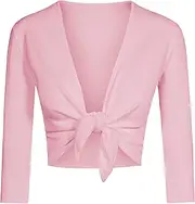 [Intermezzo] Jeblu M6120 Ballet Jazz Dance Gymnastics Warm Wrap Jacket Light Pink