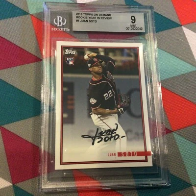BGS mint 9 Nationals 2018 Topps on Demand Juan Soto #1 Rookie Year in Review