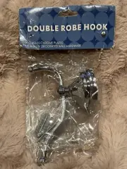 Double Robe Hook Solid Brass Chrome Plated Fine Quality Decorated Wall Hardware