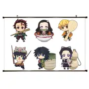 Demon Slayer - Chibi Giyu Shinobu & Group Wall Scroll NEW Kimetsu no Yaiba Decor