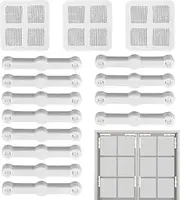 Window Screen Clips - 12 Pack Screen Door Window Clips,Furniture Hardwares, Home Dressing Accessories with Patches for Hot Day Use