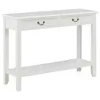 Wooden Console Table With 2 Storage Drawers White Hallway Entryway Furniture