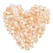 100pcs Octagon Beads Champagne 14mm Crystal Crystal Suncatcher Decoration