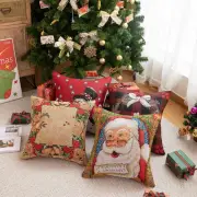 Christmas Tree Throw Pillowcover Snowman Cushion Cover Sofa/Bed