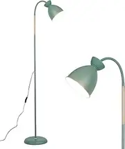 [Amdelne] rotatable floor lamp green, E27 socket max. 60W, 1 lamp (without ), floor lamp living room height 159CM, retro metal floor lamp for bedroom, study,