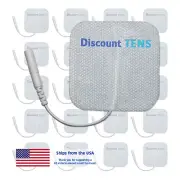 TENS 2"x2" Premium Wired Electrode Pads, 20 Pads (10 Pair)
