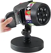 Snowflake project light, card projection, outdoor LED lawn lamp, indoor illumination lamp, black plastic power 0.5W