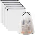 5 PCS Waterproof Clear Shoe Bags with Drawstring for Travel Storage