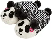 Levemolo Autumn Winter Panda Slippers Ie Sliers Cotton Warm Home Shoes for Indoor 22cm Length