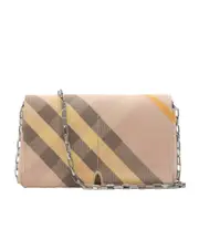 Burberry Checked Mini Snip Chain-Linked Clutch Bag One size Teacup