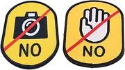 Alasum 2pcs Pet Leash Warning Labels Do Not Touch Identification Tags for Dogs Durable Social Interaction Stickers for Pet Safety and Recognition Essential Leash Sleeve Tags