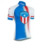 Mens Retro Puerto Rico Flag Cycling team Jersey Bicycle Jersey Cycling Shirt Top
