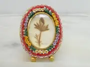 Unique Vintage Micro Mosaic Millefiori Mini Easel Frame 1960's
