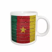 3dRose National flag of Cameroon painted onto a brick wall Cameroonian Mug