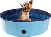 Blue Foldable PVC Swimming Pool - Versatile Dog Pool, Kiddie Pool, Kids Pool, Ba