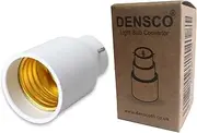DENSCO B22 to E27/E26 Socket Adaptor, Bayonet to Edison Converter, LED Light Bulbs Converter, (1-Pack)