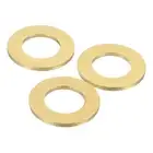 3Pcs Brass Flat Washer, M16 3/16"x1/16"x0.130mm Fenders Washers Assortment