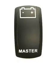 Carling Master Battery White Lighted Rocker Switch Cover