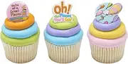 DecoPac Oh, the Places You'll Go! Cupcake Rings, 24 Dr. Seuss Cupcake Decorations For Graduation, Wedding, Birthday, Food Safe Cake Toppers – 24 Pack