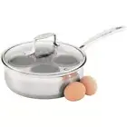 Scanpan Impact 20cm Stainless Steel Egg Poacher w/ Lid Set Round Cookware Silver