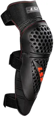 LS2 Rookie Knee Protectors, black-red, Size S - L for Men Black Red