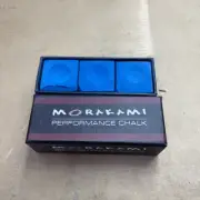 Cat1 Morakami Chalk BLUE Pool Cue Billiard Chalk 3 Pieces - Performance Chalk