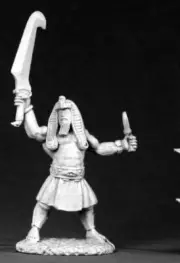 Reaper Miniatures Akbeth, Heroic Pharaoh #02625 Dark Heaven Unpainted Metal