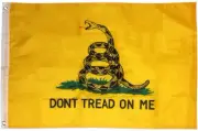 12X18 TRUMP 2024 Boat Don't Tread on Me Flag Gadsden Tea Party Patriot