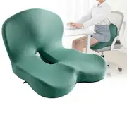Seat Cushion Memory Foam Pads for Truck Driver Office Chair Cushion Home Chair Cushion Car Non Slip Pad Sitting Ergonomic Cushions for Office, Green
