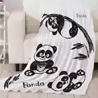 National Treasure Lovely Panda 3D Warm Plush Fleece Blanket Picnic Sofa Couch