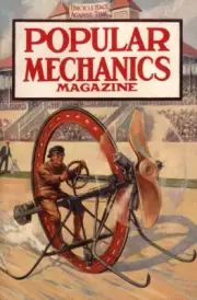 1914 MOTORCYCLE RACING AIR PROPELLED UNICYCLE INVENTION COVER ART POSTER 318790