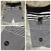 RVCA Men’s Size 30 Board Short Swim Surf Trunks Going Up Stretch Black White NEW
