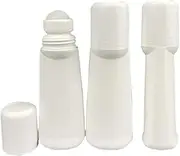3 Pieces 3.38oz /100ml Disposable Empty Roll On Bottles Plastic Roller Bottle Plastic Rollerball Bottles Leak-Proof DIY Deodorant Containers for Essential Oil Perfumes Balms Thin-Waist Style
