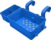 Pool Storage Basket | Thickened Pool Storage Basket | Portable Container with Double Hook Organizer for Beach Deck Porch Swimming Garden Outdoor