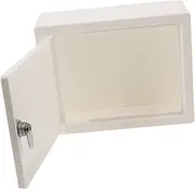 HOMSFOU Plastic Storage Case Lock Small Lock Box for Cash Documents Home Office School Supplies Organizer