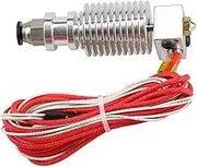 E.3.D V6 Hotend Kit 12V 24V 0.4mm Nozzle J-Head Compatible with 1.75mm/3.0mm Filament Bowden/Wade Extruder 3D Printer Parts (Color:Long with PTFE,Size:12V 1.75mm)