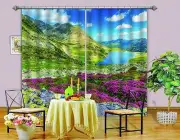 3D Mountains 5 Blockout Photo Curtain Printing Curtains Drapes Fabric Window AU