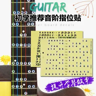 現貨❧吉他貼紙❧ 吉他數字唱名簡譜音階名 指板貼紙 自學初學輔助吉他初學配件貼紙