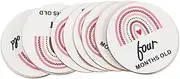 RORPOIR Month Decorative Cards 14pcs Natural Wood Cards Milestone Photo Props Set