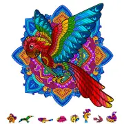 Wooden Jigsaw Puzzle for Adults by ZenChalet - 200 Pieces - Parrot