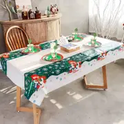 2packs Christmas Tablecloth Table Rectangle Cover Blue Snowman