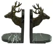 Casa Padrino luxury bookend set deer head bronze / black ,free shipping