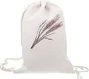 STOBAZA Reusable Flax Food Storage Bag Drawstring Grocery Bag for Fruits Vegetables Tear Resistant for Apples Oranges Carrots More
