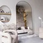 Black Full Length Arch Mirror 200x100 Wall Leaner / Mountable for Full Body