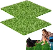 Nesting Box Pads for Chickens, Washable Artificial Grass Carpet 2 Pieces, Chicken Nesting Pads, Chicken Bedding Fit Most Nesting Boxes, Reusable Artificial Grass Carpet for Nest Floor Pet Roosting